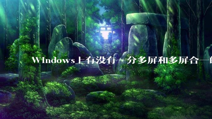 Windows上有没有一分多屏和多屏合一的软件？